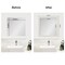 Amanti Art Mirror Makeover Bathroom Mirror Frame Border Kit - Fully Assembled Peel and Stick Frame - Mirror NOT Included - Rustic Plank Narrow Trim